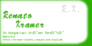 renato kramer business card